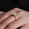 1.0 - 3.0 CT Pear CVD Diamond Hidden Halo Solitaire Engagement Ring