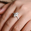 1.0 - 3.0 CT Marquise CVD Diamond Hidden Halo Pave Setting Engagement Ring