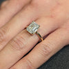 1.50 - 3.50 CT Emerald CVD Diamond Solitaire Engagement Ring