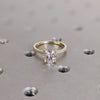 1.0 - 3.0 CT Round  CVD Diamond Pave Setting Engagement Ring