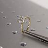 1.0 - 3.0 CT Round  CVD Diamond Pave Setting Engagement Ring