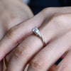 1.0-3.0 CT Emerald CVD Diamond Three Stone Style Engagement Ring