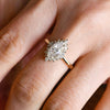 1.0 - 3.0 CT Marquise CVD Diamond Halo Solitaire Engagement Ring