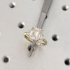 1.0 - 3.0 CT Emerald F/VS1 CVD Diamond Three Stone Style Engagement Ring