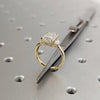 1.0 - 3.0 CT Emerald F/VS1 CVD Diamond Three Stone Style Engagement Ring