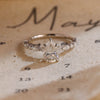 1.0 CT-3.0 CT Pear CVD Diamond Dainty Setting Engagement Ring