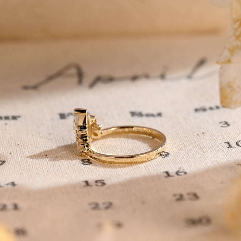 1.0 - 3.0 CT Marquise CVD Diamond Cluster Engagement Ring