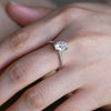 1.0 - 3.0 CT Oval CVD Diamond Hidden Halo Solitaire Engagement Ring