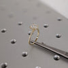 1.0 - 3.0 CT Round  CVD Diamond Pave Setting Engagement Ring