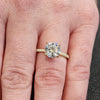 1.0 - 3.0 CT Round  CVD Diamond Pave Setting Engagement Ring