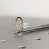 1.50-3.50 CT Emerald  CVD Diamond Solitaire Engagement Ring