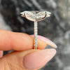 3.0 - 7.0 CT Marquise CVD Diamond Hidden Halo & Pave  Engagement Ring