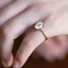 1.0 - 3.0 CT Oval  CVD Diamond Solitaire Engagement Ring