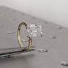 1.50 - 3.50 CT Emerald  CVD Diamond Solitaire Engagement Ring