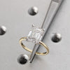1.50 - 3.50 CT Emerald  CVD Diamond Solitaire Engagement Ring