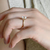 1.0 CT-3.0 CT Emerald  CVD Diamond Solitaire Engagement Ring