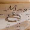 1.0 CT-3.0 CT Pear CVD Diamond Dainty Setting Engagement Ring
