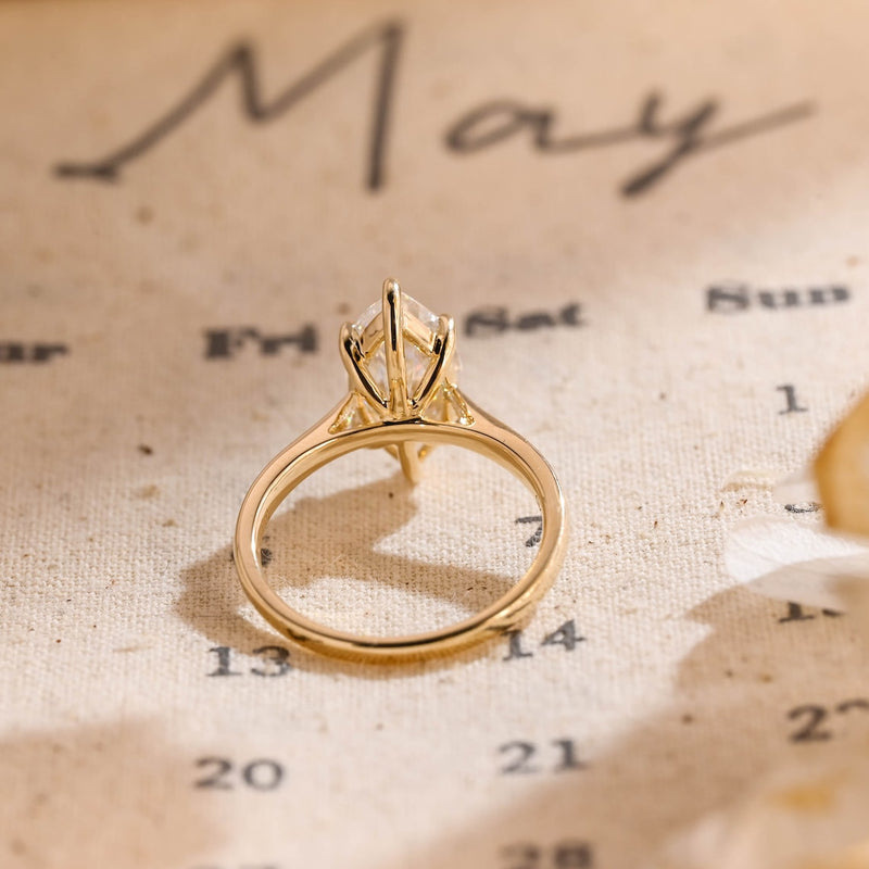 1.0 - 3.0 CT Marquise CVD Diamond Solitaire Engagement Ring