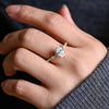 1.0 CT-3.0 CT Pear CVD Diamond Dainty Setting Engagement Ring
