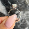 3.0 - 7.0 CT Marquise CVD Diamond Hidden Halo & Pave  Engagement Ring