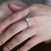 1.0-3.0 CT Oval Cut CVD Diamond Solitaire Engagement Ring