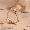 1.0-3.0 CT Emerald CVD Diamond Solitaire Engagement Ring