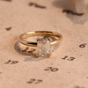 1.0-3.0 CT Emerald CVD Diamond Solitaire Engagement Ring