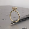 1.0 -3.0 CT  Oval CVD Diamond Bezel Solitaire Engagement Ring