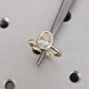 1.0 -3.0 CT  Oval CVD Diamond Bezel Solitaire Engagement Ring