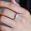 1.0-3.0 CT Emerald E/VS1 CVD Diamond Five Stone Style Engagement Ring