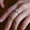 1.0-3.0 CT Oval  CVD Diamond Bezel Solitaire Engagement Ring