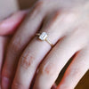 1.0 -3.0 CT Emerald  CVD Diamond  Solitaire Engagement Ring
