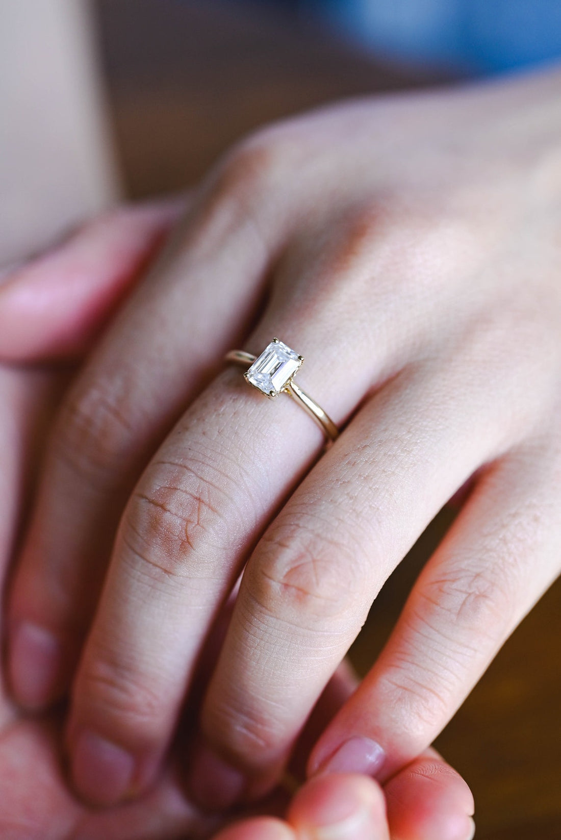 1.0 -3.0 CT Emerald  CVD Diamond  Solitaire Engagement Ring