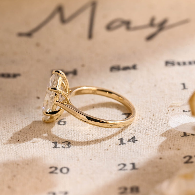 1.0 - 3.0 CT Marquise CVD Diamond Solitaire Engagement Ring