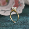 1.0-3.0 CT Oval Cut CVD Diamond Cluster Engagement Ring
