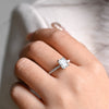 1.0 CT-3.0 CT Radiant Cut  CVD Diamond Pave Setting Engagement Ring