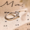 1.0-3.0 CT Pear CVD Diamond Solitaire Engagement Ring