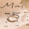 1.0-3.0 CT Pear CVD Diamond Solitaire Engagement Ring