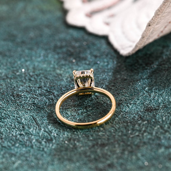 1.0-3.0 CT Radiant Cut CVD diamond Solitaire Engagement Ring