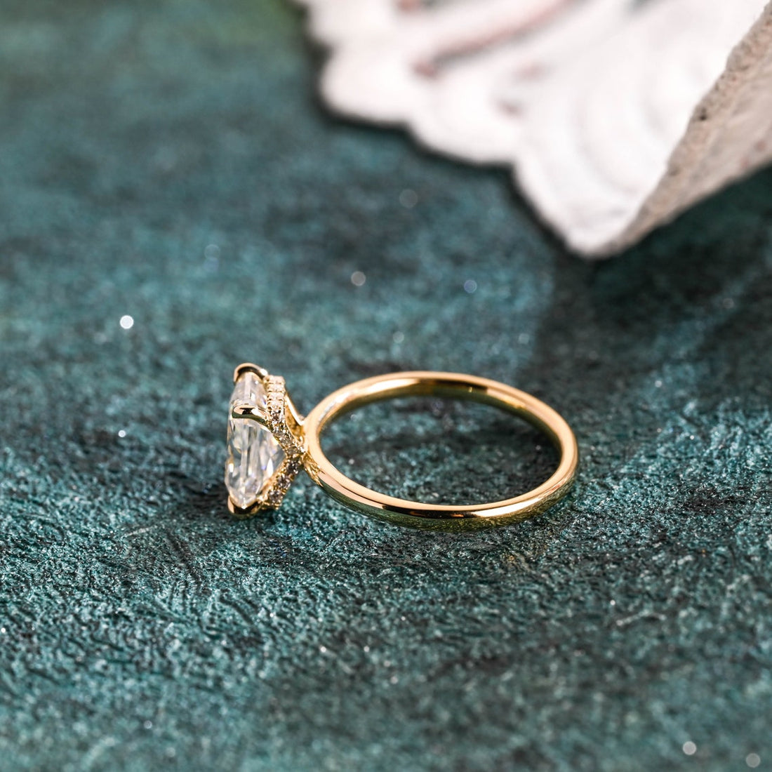 1.0-3.0 CT Radiant Cut CVD diamond Solitaire Engagement Ring
