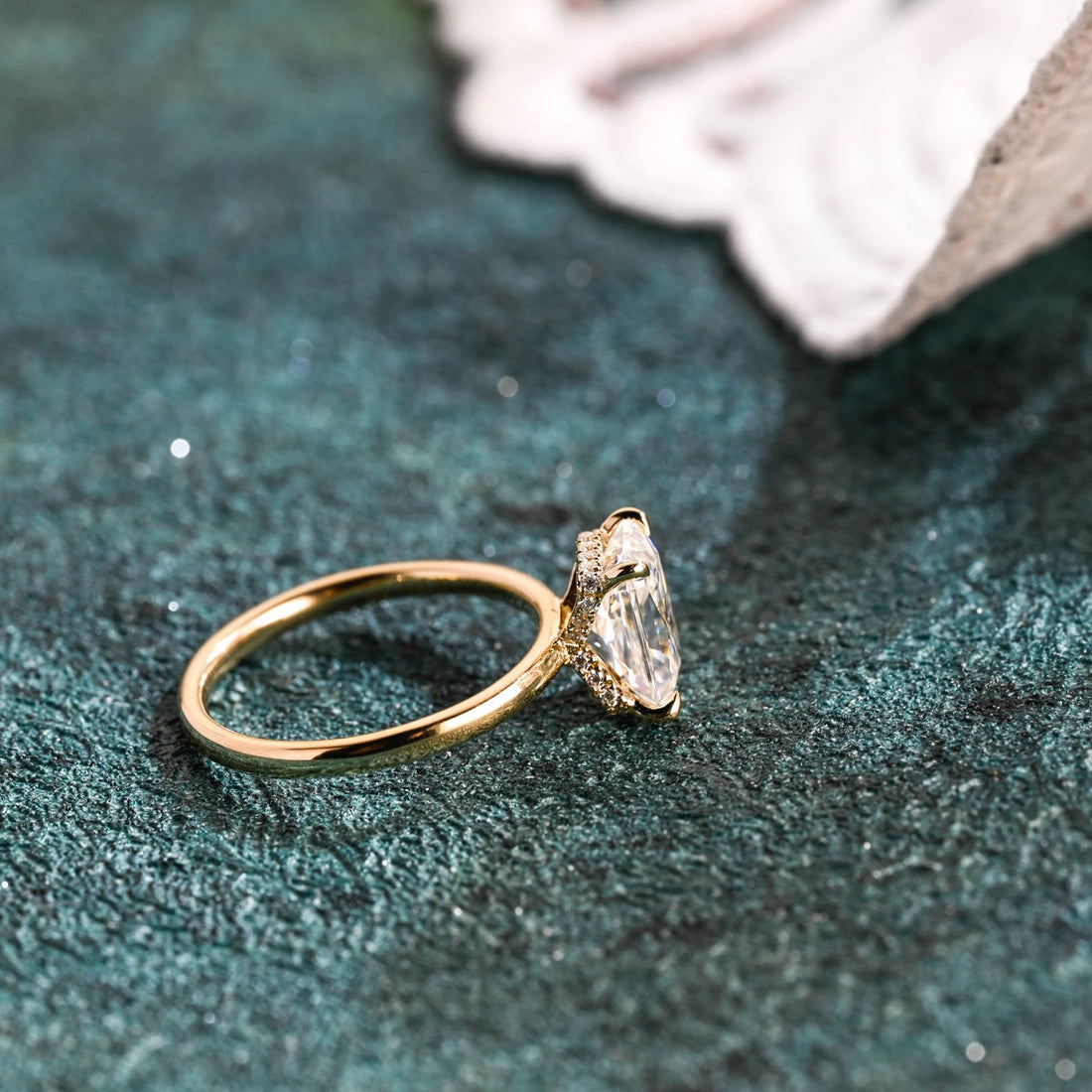 1.0-3.0 CT Radiant Cut CVD diamond Solitaire Engagement Ring