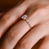 1.0 -3.0 CT Elongated Cushion Cut CVD Diamond Pave Setting Engagement Ring