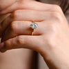 1.0-3.0 CT Oval Cut CVD Diamond Solitaire Engagement Ring