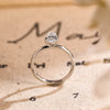 1.0-3.0 CT Pear CVD Diamond Solitaire Engagement Ring