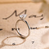 1.0-3.0 CT Pear CVD Diamond Solitaire Engagement Ring