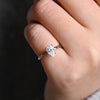 1.0-3.0 CT Pear CVD Diamond Solitaire Engagement Ring