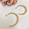 Beaded Gold Hoops for Women