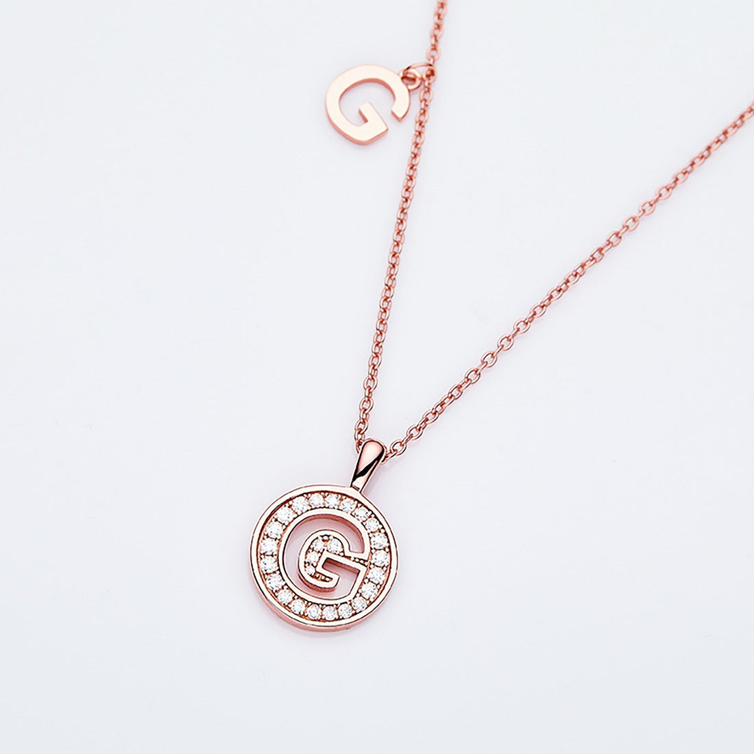 Customized "G" Letter Moissanite Diamond Necklace