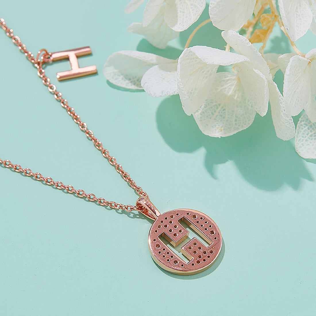Customized "H" Letter Moissanite Diamond Necklace