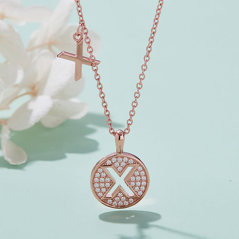 Customized "X" Letter Moissanite Diamond Necklace